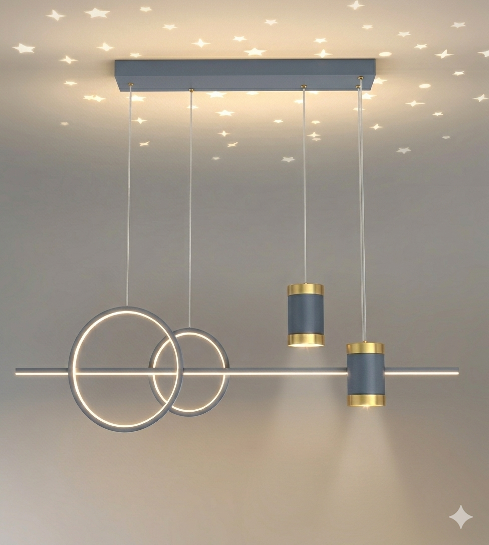 Contemporary Celestial-Themed Pendant Light