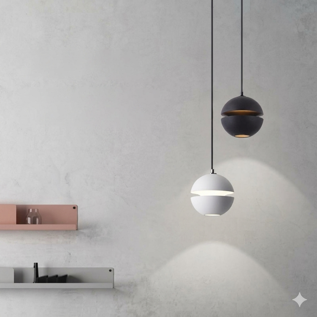 Unique Spherical & Split Design Black