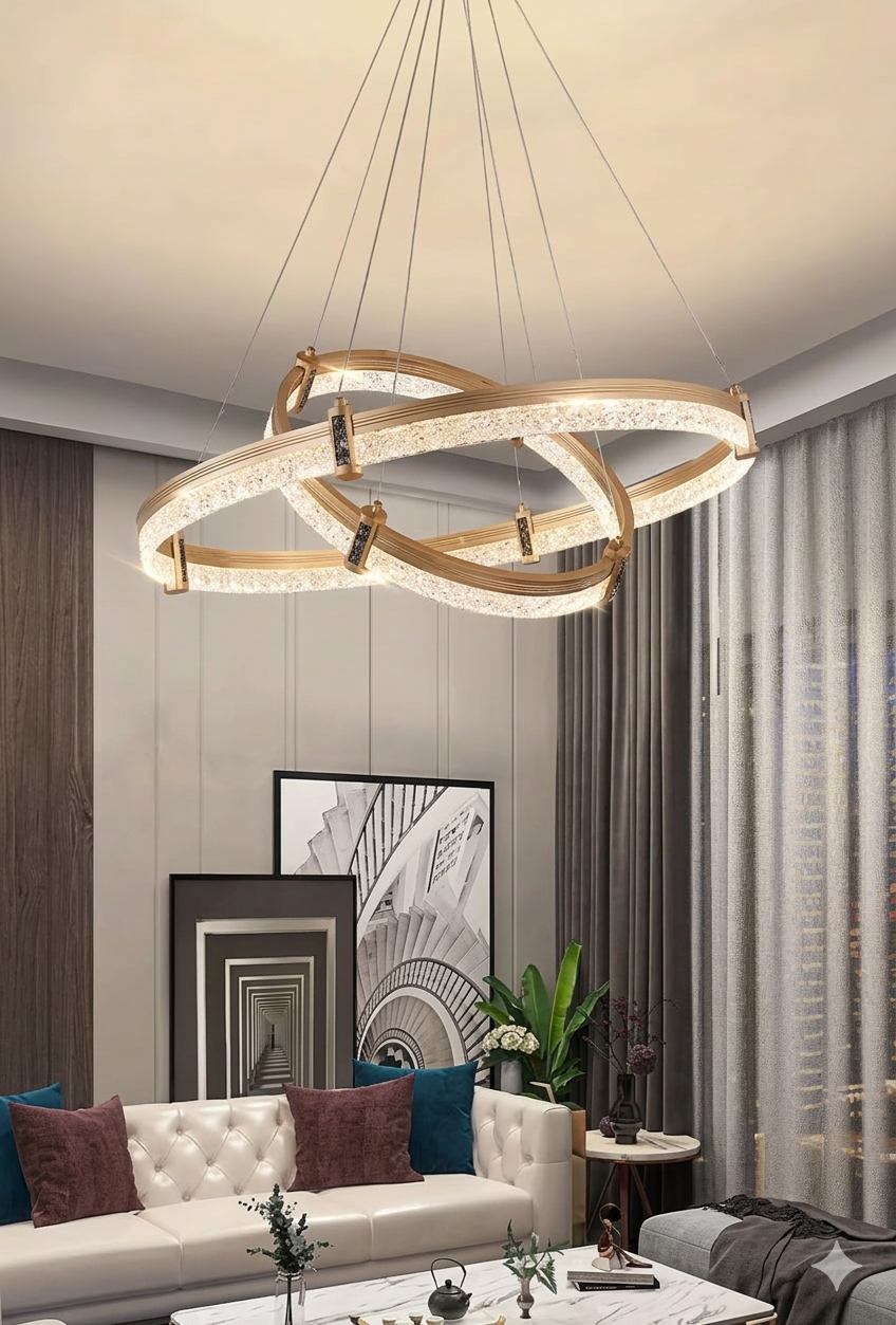 Contemporary Multi-Tier Led  "Glam" Luxury Chandelier