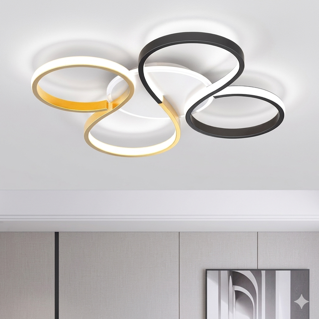 Modern, Minimalist Flush-Mount Ceiling Lamp